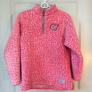 Odd Future Wobby Hot Pink Quarter Zip Sherpa Jacket Sweater, Small